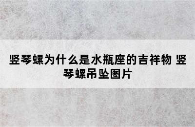 竖琴螺为什么是水瓶座的吉祥物 竖琴螺吊坠图片